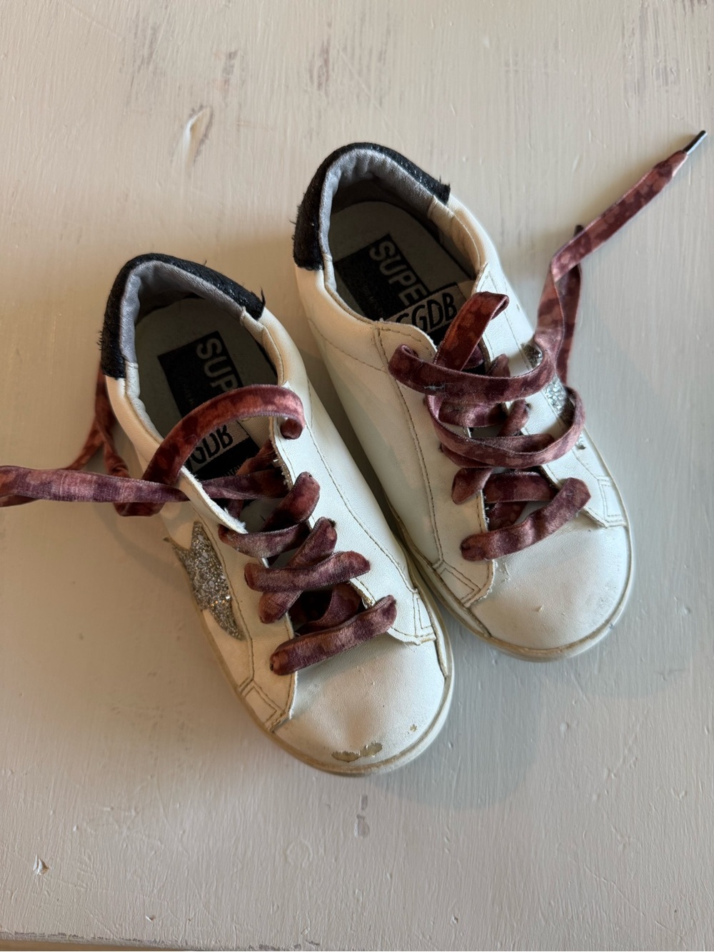 Golden Goose Kids‎ White Sneakers with Glitter Star